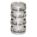 9-mm-Edelstahlring mit einer Liebesbotschaft