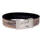 Echtlederarmband im Used Look mit Edelstahl Knebelverschluss 17cm / 18cm / 19cm / 20cm / 21cm / 22cm / 23cm