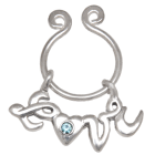 K&ouml;rperschmuck f&uuml;r die Brustwarze ohne Piercing mit Love Design