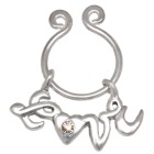 Körperschmuck für die Brustwarze ohne Piercing mit Love Design