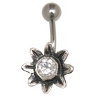 Bauchnabel Piercing mit Blüten Design - oder ist es eine Sonne?