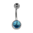 Standard Bauchnabelpiercing aus Chirurgenstahl mit einem New Cut Stein