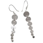 Ohrhänger mit 7 Plättchen aus 925 Sterling Silber im Retro-Look