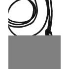 Ovaler Edelstahlanhänger poliert, 29x17mm, mit Band