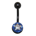 Crystallines Bauchnabel K&ouml;rperschmuck Piercing STAR