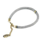Armband Milanese aus geknotetem Edelstahl mit eingearbeiteten Kristallen