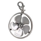 Ship propeller pendant made of 925 sterling silver