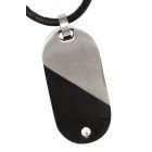 Edelstahl Anh&auml;nger Herz wandelbar - schwarz-silber