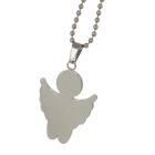 Kette mit Anh&auml;nger Engel mit goldenen Fl&uuml;geln, 30x24mm