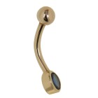 Bauchnabel Piercing aus 9 Karat Gold 1.6x10mm, montana