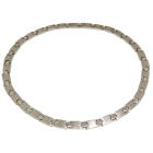 Collier aus Edelstahl, 45cm L&auml;nge, geb&uuml;rstet und poliert, leichte Rundung