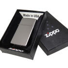 Zippo Sturm-Feuerzeug Chrom- slim - mattiert mit individueller Gravur