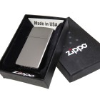 Zippo Sturm-Feuerzeug Chrom- slim - mattiert mit individueller Gravur