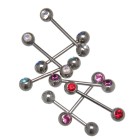 PFHJ70-12,Juwellierte Hantel,1,6x12mm, kristallklar