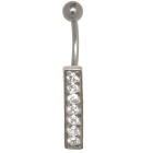 Buchstaben-Bauchnabelpiercing I mit Stahl oder Titanbanane,1.6x6mm / 1.6x8mm / 1.6x10mm / 1.6x12mm / 1.6x14mm