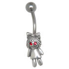 Bauchnabelpiercing mit einem Zombie Puppe als Design 1.6x10mm