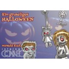 Bauchnabelpiercing mit einem Zombie Teddy Halloween, 1.6x10mm