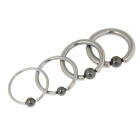 Titan BCR Klemmkugelring hoch gl&auml;nzend mit Hematit-Kugel 2.5x22x6mm, silver