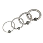 Titan BCR Klemmkugelring hoch glänzend mit Hematit-Kugel 5.0x16x6mm, silver