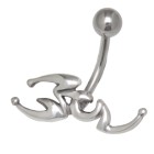 Bauchnabelpiercing 1.6x10mm Chirurgenstahl, ist das ein Skorpion - auch aus 925 Silber