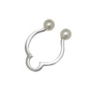 Brustclip aus 925 Sterling Silber Two Tiny Pearls - Mini Perlen