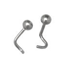 Gebogener Nasenstecker in 1,0 mm St&auml;rke mit einer 3,8 mm gro&szlig;en Kugel