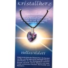 Swarovski-Kristallherz helles violett mit einer Kordelkette