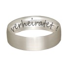 Freundschafts- oder Partnerring in 6mm Breite aus 925 Sterling Silber mit Ihrer Gravur, 22mm