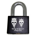 Love lock black made of aluminum 50mm with your individual engraving