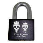 Liebesschloss schwarz aus Aluminium 50mm mit Ihrer individuellen Gravur