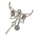 Bauchnabelpiercing 1.6x10mm mit kompliziertem Schmetterlingsmotiv Farbauswahl