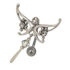 Bauchnabelpiercing 1.6x10mm mit kompliziertem Schmetterlingsmotiv Farbauswahl