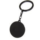 Gro&szlig;er runder Schl&uuml;ssel-Anh&auml;nger aus Edelstahl, mit PVD dauerhaft geschw&auml;rzt