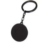 Runder Schlüsselanhänger aus Edelstahl, schwarz beschichtet, mit Ihrer Wunschgravur