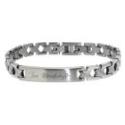 Feines Magnetarmband mattiert 18-19cm L&auml;nge mit Magnetkugeln und Ihrer individuellen Gravur