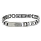 Feines Magnetarmband mattiert 18-19cm L&auml;nge mit Magnetkugeln und Ihrer individuellen Gravur