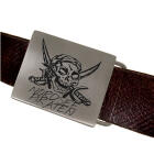 Gürtelschnalle rechteckig aus mattiertem Edelstahl mit individueller Gravur