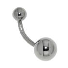 Stahl-Bauchnabelbanane 1.6mm St&auml;rke - plain - in verschiedenen L&auml;ngenn