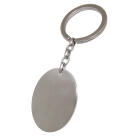 Gro&szlig;er ovaler Schl&uuml;ssel-Anh&auml;nger aus Edelstahl, beidseitig satiniert, 40x30mm