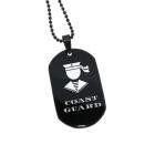 Anh&auml;nger Erkennungsmarke 23x38mm Edelstahl, mattiert,  PVD schwarz beschichtet individuelle Gravur