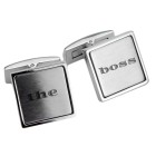 Cufflinks FAVORIT made of stainless steel with engraving