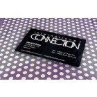 10 business cards stainless steel black 0.5mm thickness with engraving