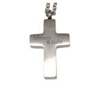 Ascheschmuck Anh&auml;nger Kreuz Edelstahl Hochglanz poliert
