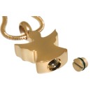 Ascheschmuck Anhänger Engel Edelstahl gold Hochglanz poliert