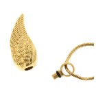 Ascheschmuck Asche Anhänger Flügel gold aus Edelstahl