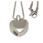 Asche Anh&auml;nger Herz aus Edelstahl