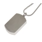 Ash pendant dog tag made of stainless steel