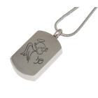 Ascheschmuck Anh&auml;nger Dog Tag Edelstahl Hochglanz poliert