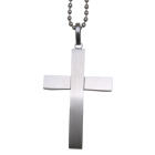 Kettenanh&auml;nger im Kreuzdesign aus Edelstahl, two crosses