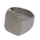 Signet ring made of stainless steel with a square engraving area 19.6x18mm